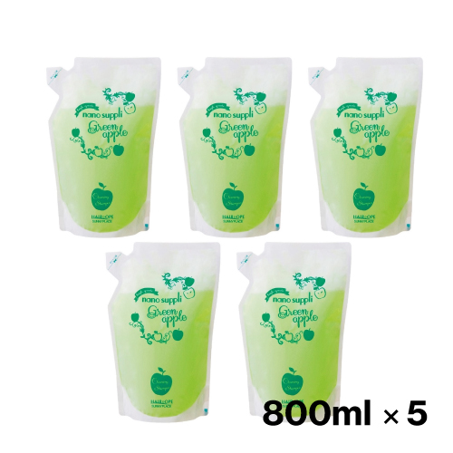 ハイグレードナノサプリシャンプー・アップル800ml×5